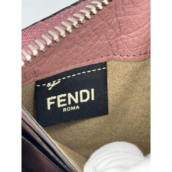 Fendi Roma Selleria Pink Pebbled Leather Zip-Around Wallet Full inclusion - Picture 4 of 16